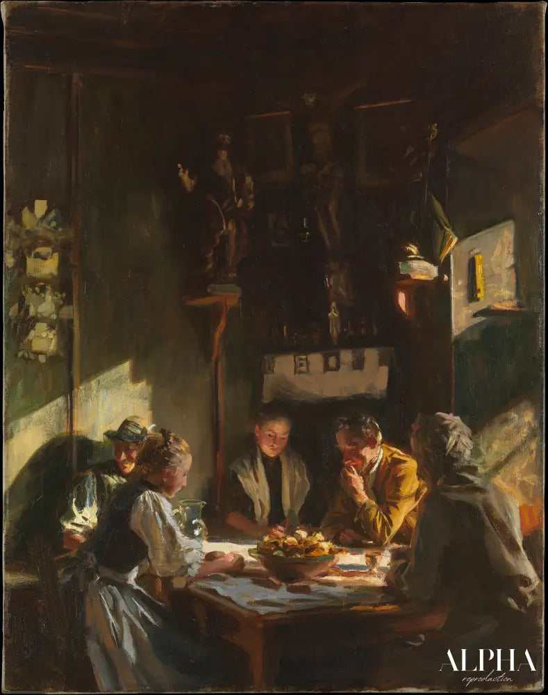 Intérieur tyrolien - John Singer Sargent - Reproductions de tableaux et peintures haut de gamme