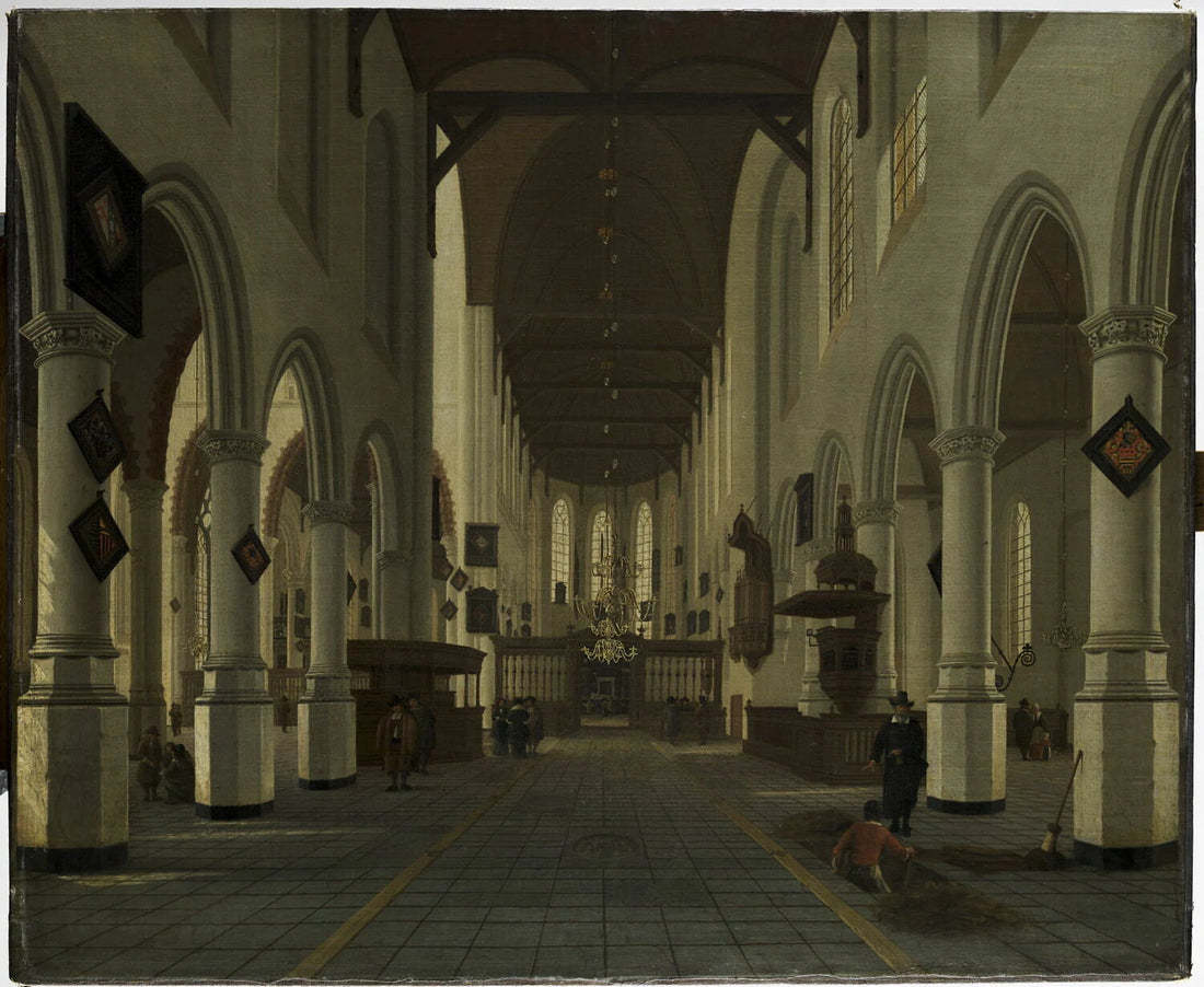 Intérieur de la Vieille Église (Oude Kerk) de Delft - Hendrick Cornelisz. van Vliet