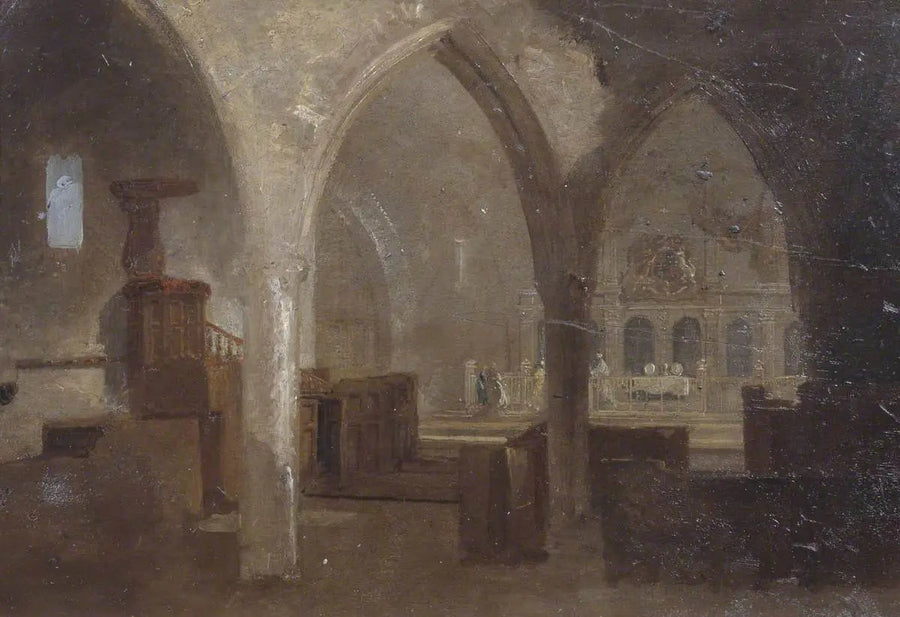 Intérieur d'une église gothique - J. M. W. Turner