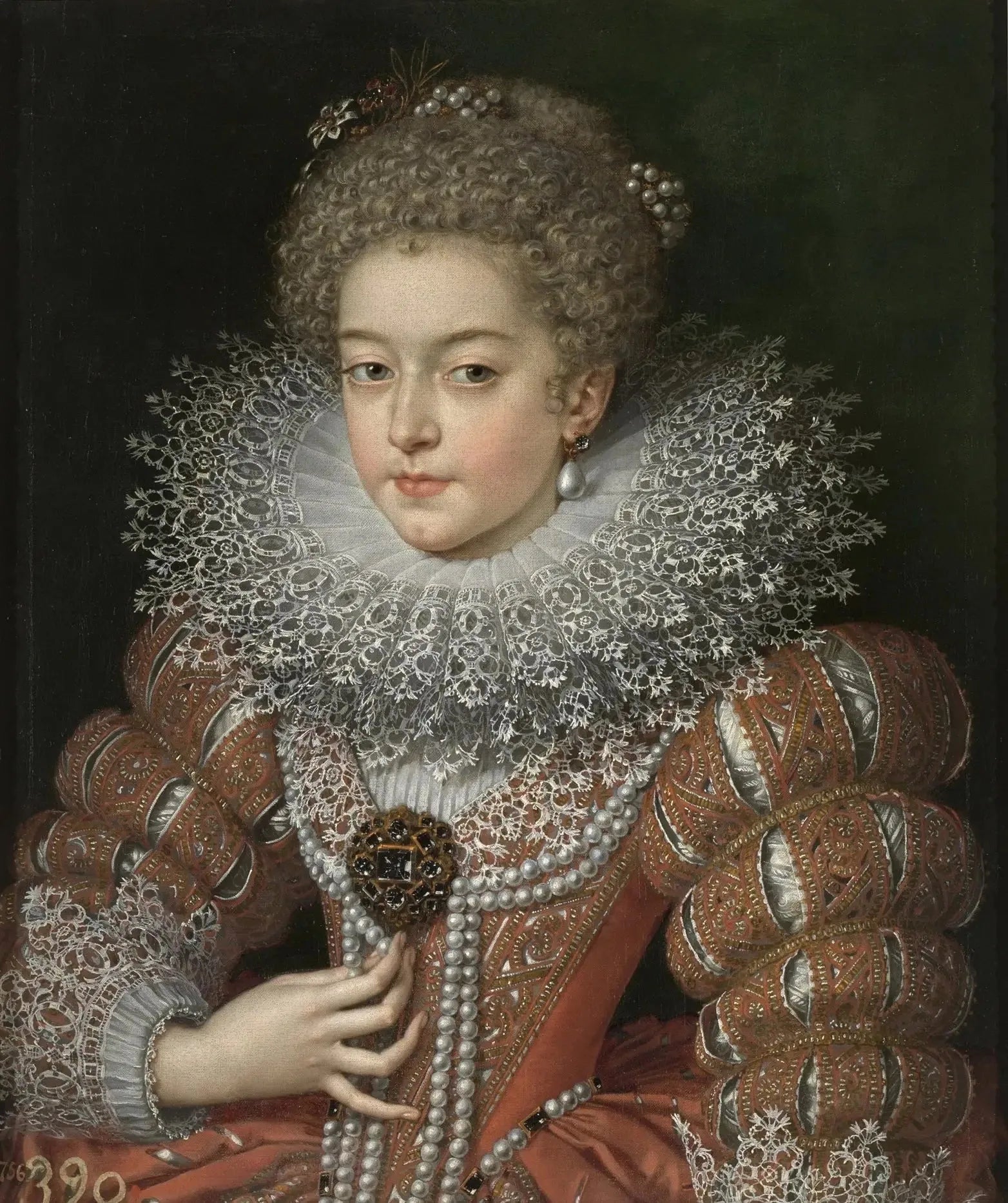 Isabelle de France, reine d'Espagne - Frans Pourbus the Younger image 1 copie peinte à la main à l’huile