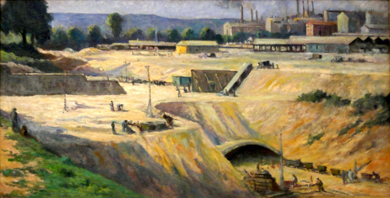 Issy-les-Moulineaux, construction site for the metro - Maximilien Luce