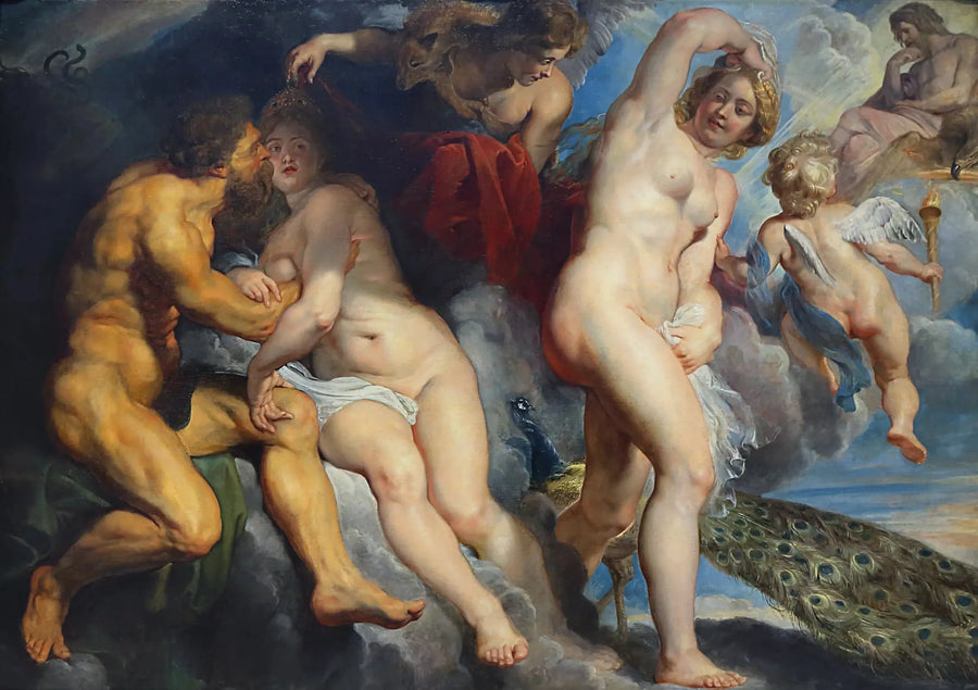 Ixion, King of the Lapiths, deceived by Juno whom he wanted to seduce - Peter Paul Rubens