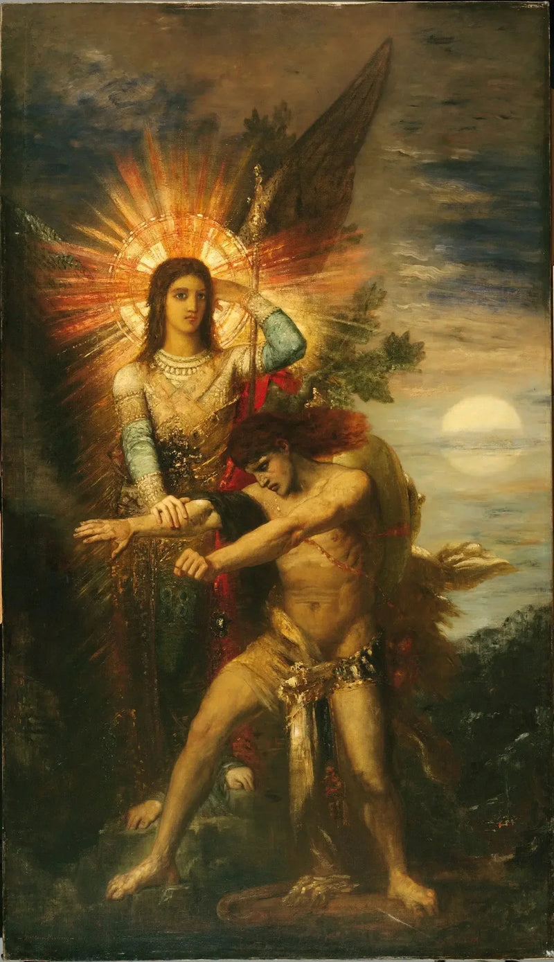 Jacob and the Angel - Gustave Moreau