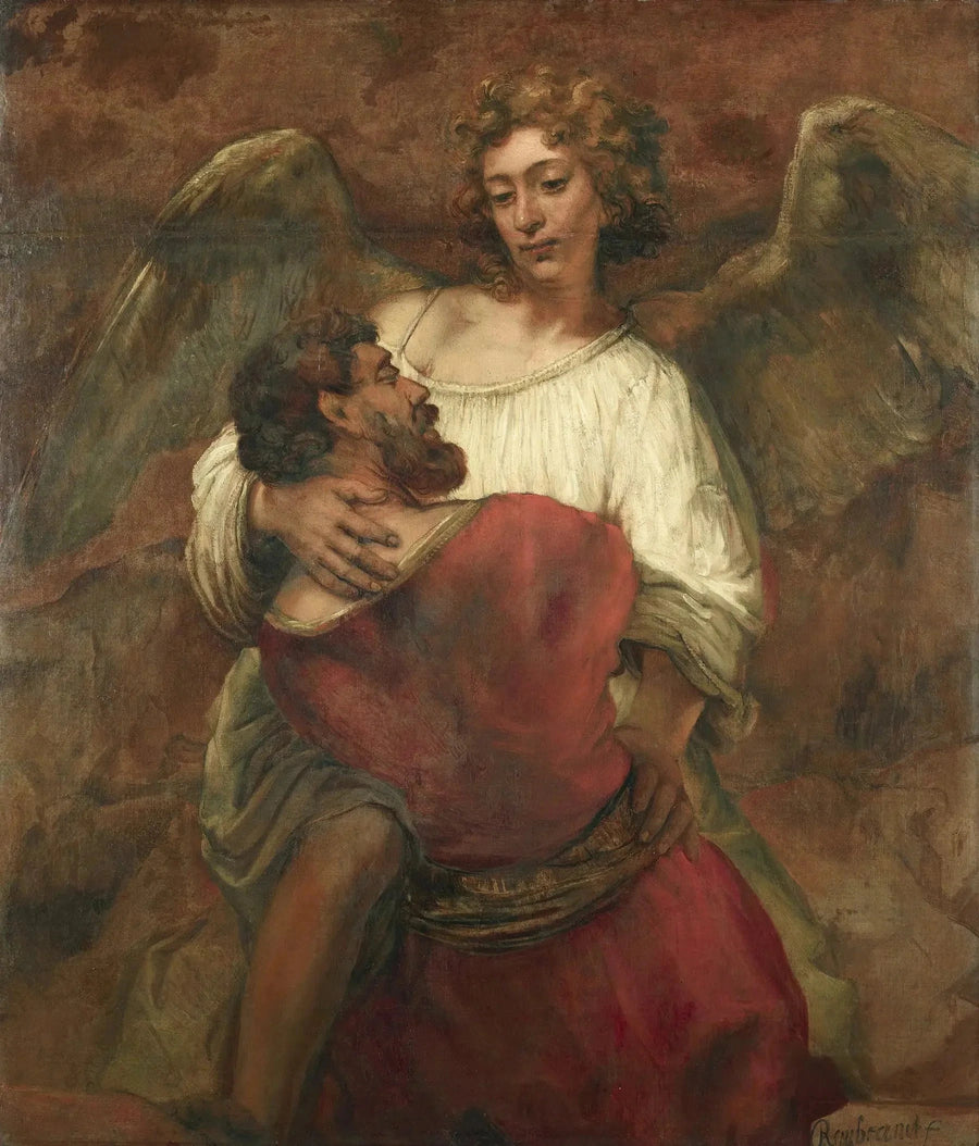 Jacob's Fight with the Angel - Rembrandt
