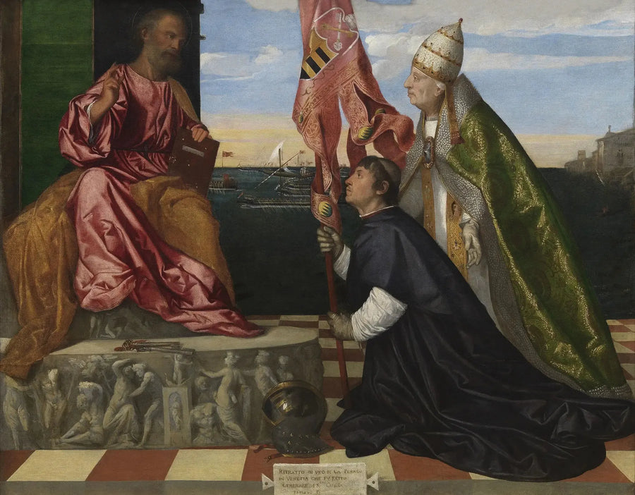 Jacopo Pesaro presenting Pope Alexander VI at Saint Peter - Titian