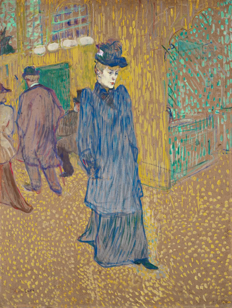 Jane Avril Leaving the Moulin-Rouge - Henri de Toulouse-Lautrec