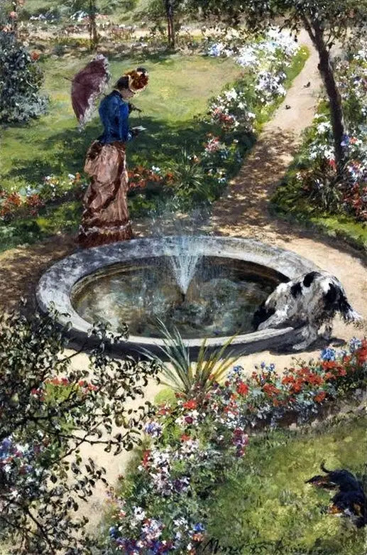 Garden at Kissingen. - Adolph von Menzel