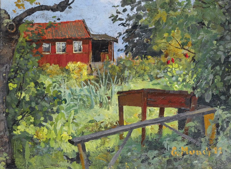 garden at the red house - Edvard Munch