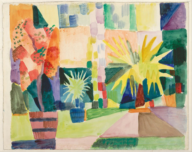 Garden by the Lake of Thun - August Macke