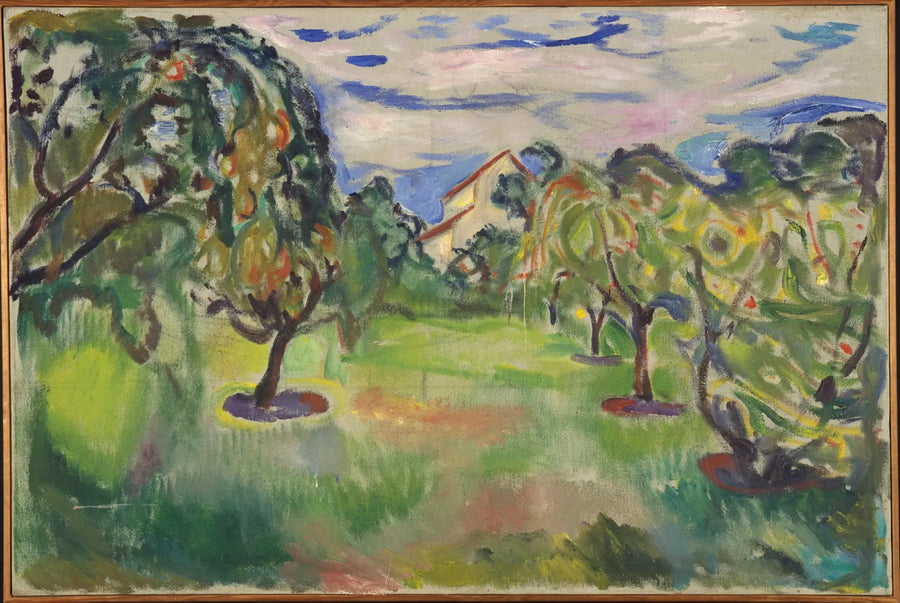 garden with apple trees - Edvard Munch