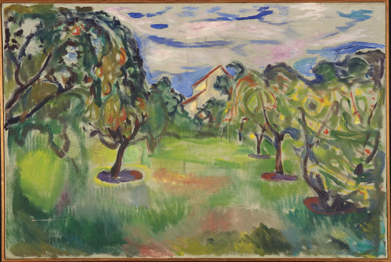 garden with apple trees - Edvard Munch