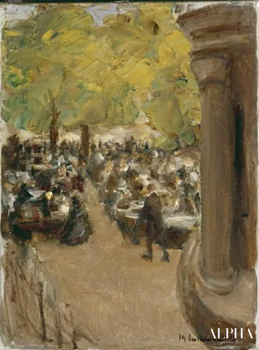 Jardin de café - Max Liebermann - Reproductions de tableaux et peintures haut de gamme