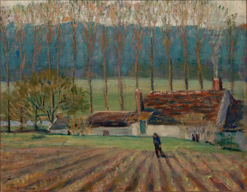 Jardin de camions, Moret - Grant Wood