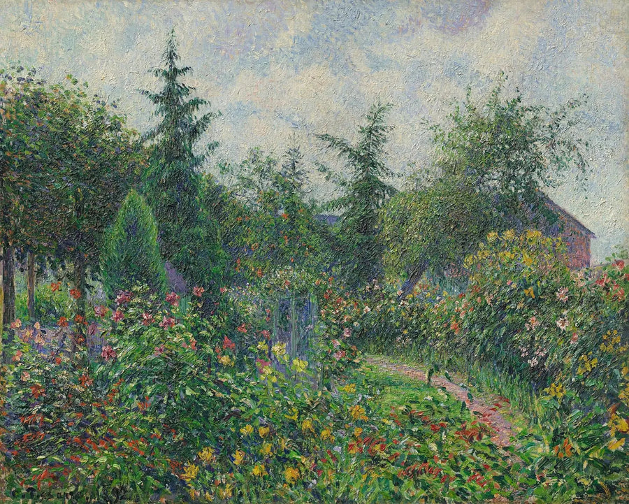 Garden and Chicken Coop at Octave Mirbeau, Les Damps - Camille Pissarro