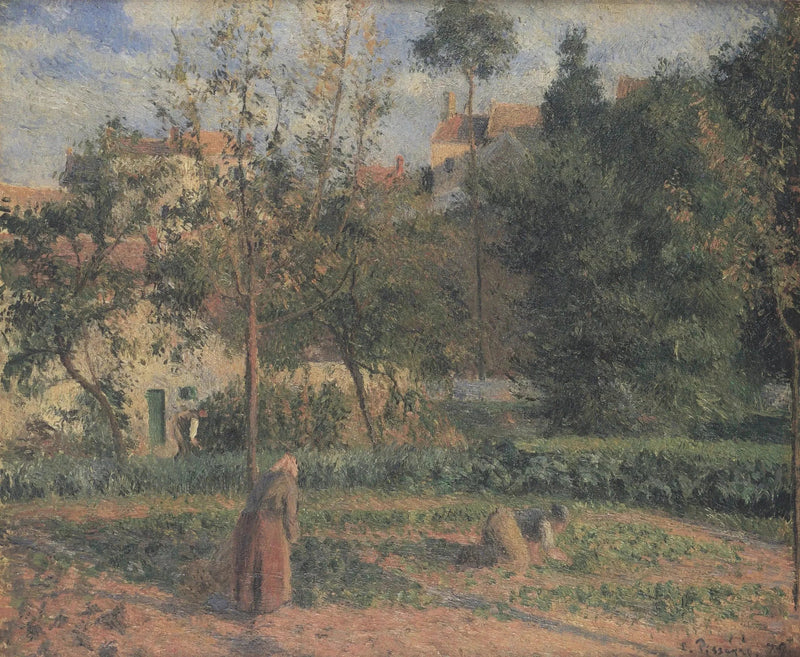 vegetable garden at the Hermitage. Pontoise - Camille Pissarro