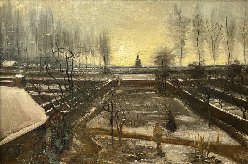 The Garden of the Presbytery at Nuenen in the Snow - Vincent van Gogh