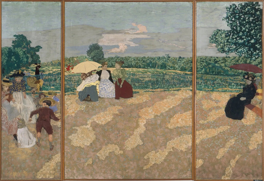 Public Gardens: The Conversation, The Nannies, The Red Umbrella - Édouard Vuillard