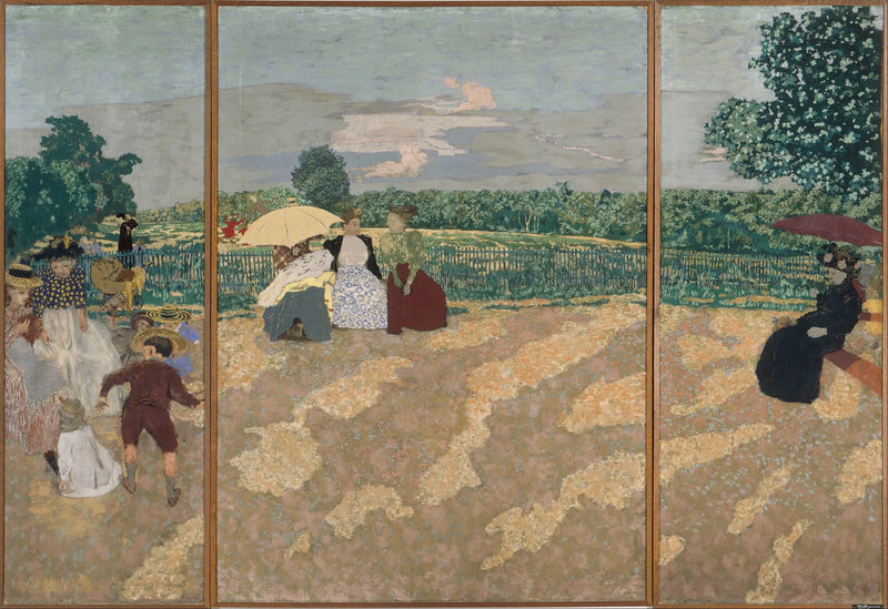 Public Gardens: The Conversation, The Nannies, The Red Umbrella - Édouard Vuillard