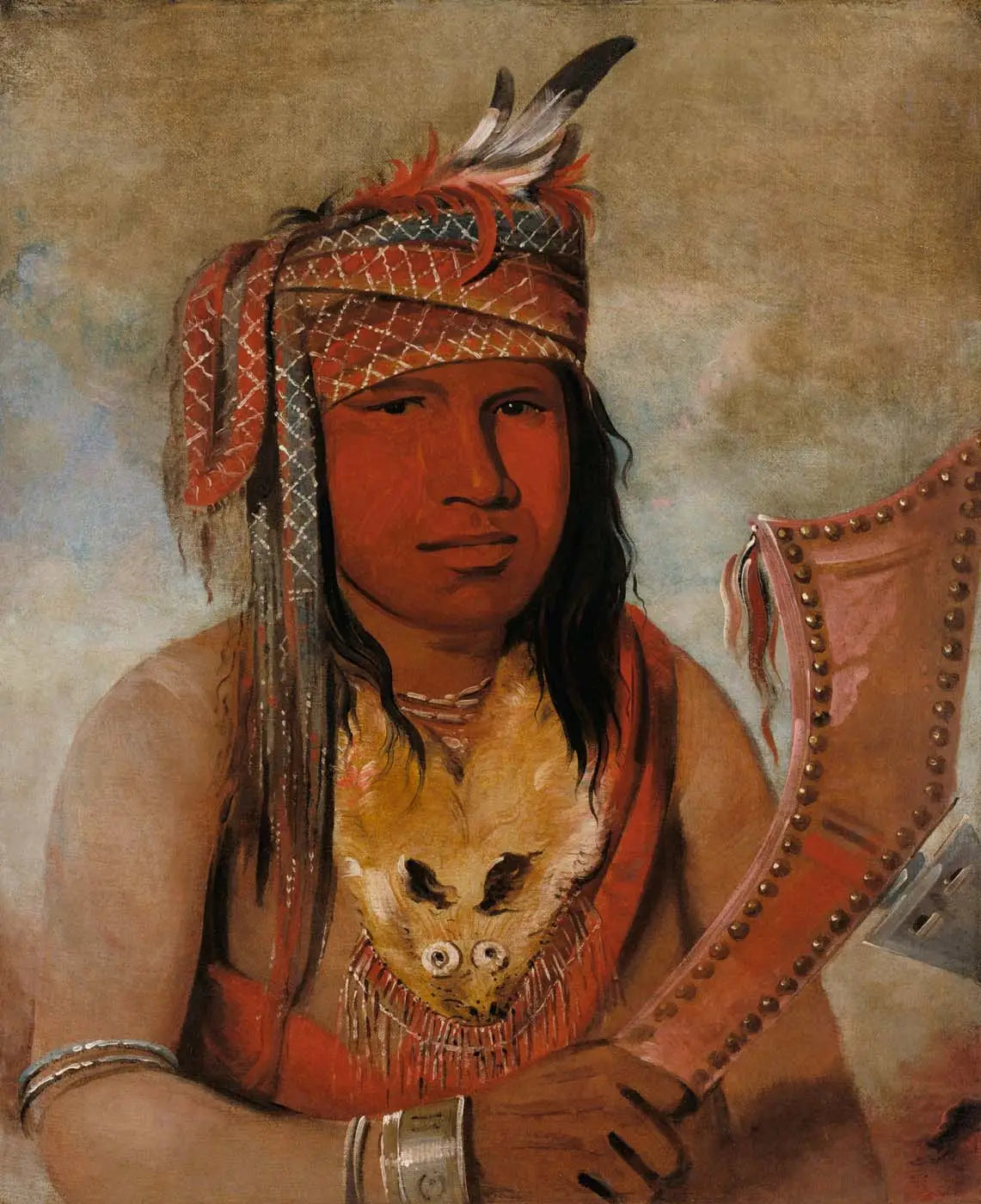 Je-suis-quelque-chose-dick Caribou mâle un brave - George Catlin - Alpha Reproduction