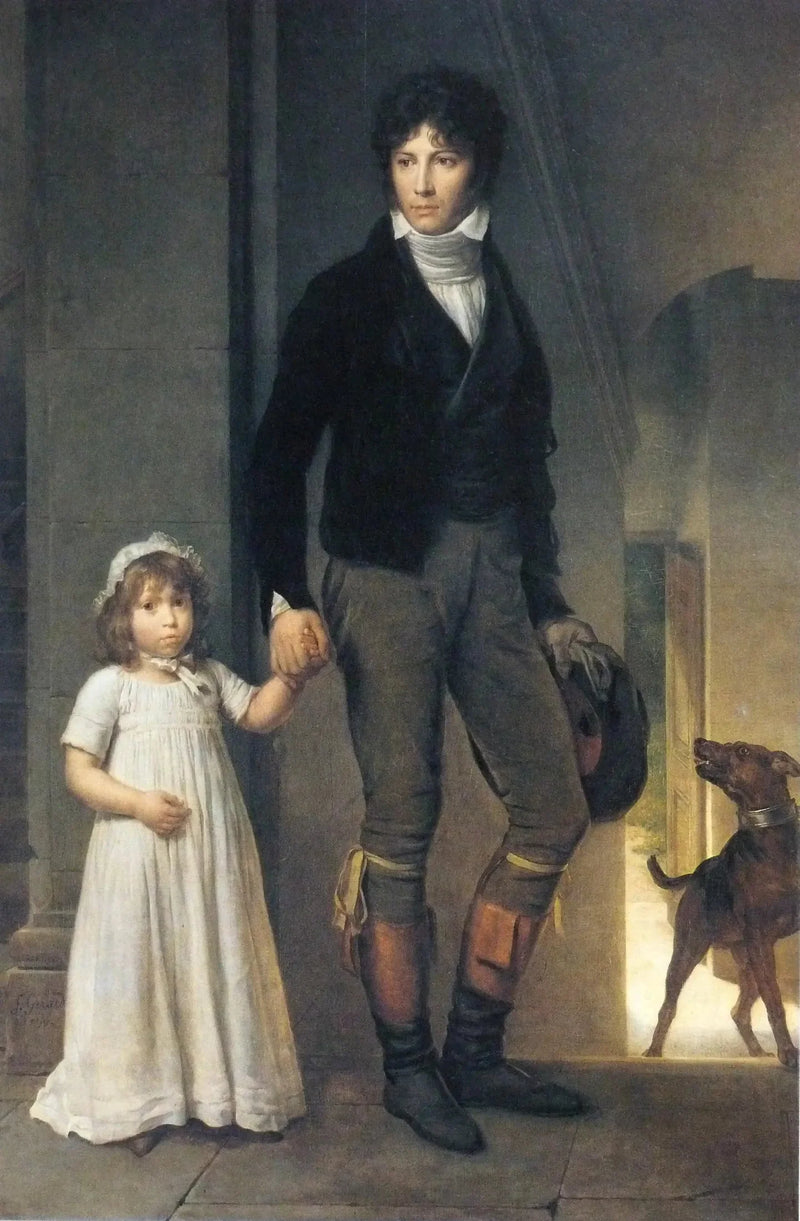Jean-Baptiste Isabey and his daughter, child - François Gérard