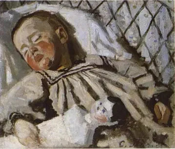 Jean Monet asleep - Claude Monet