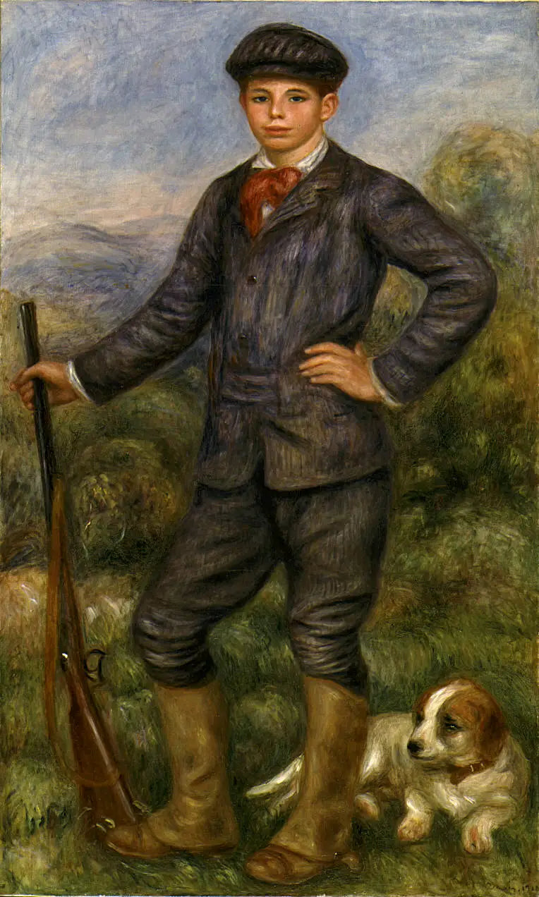 Jean Renoir as a Hunter - Pierre-Auguste Renoir
