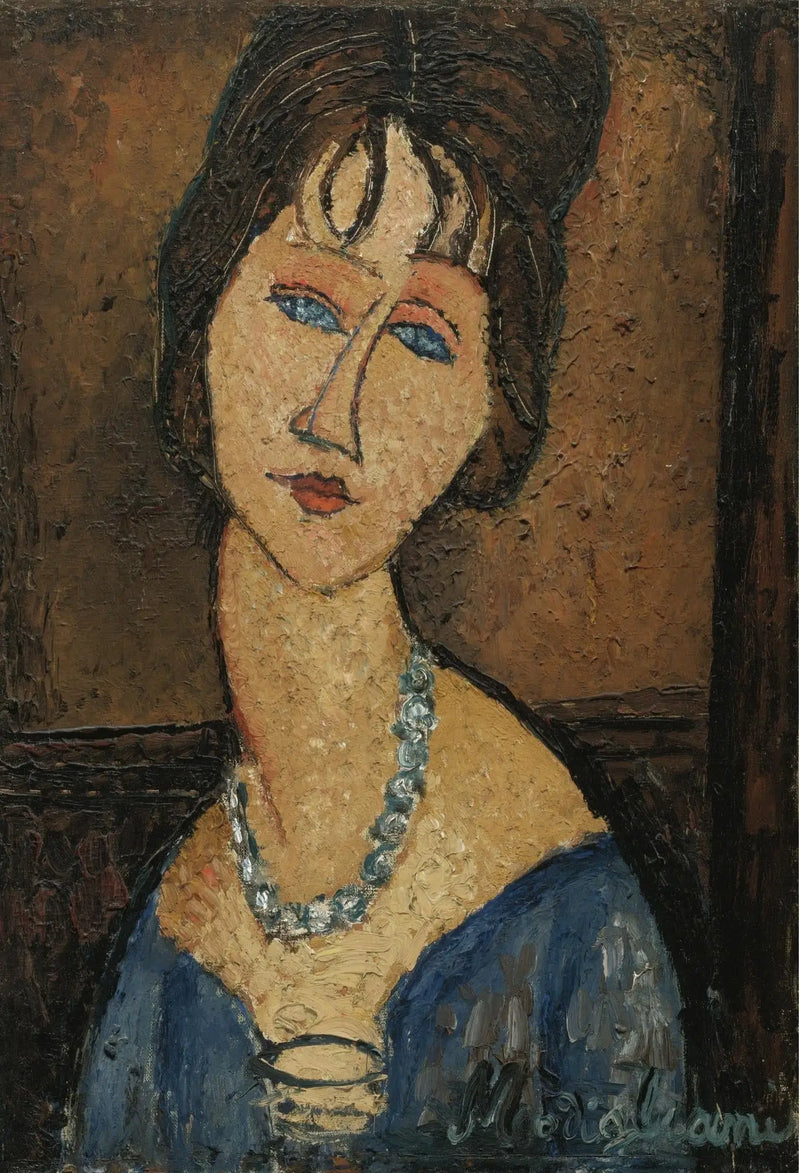Jeanne Hébuterne with Necklace - Amedeo Modigliani