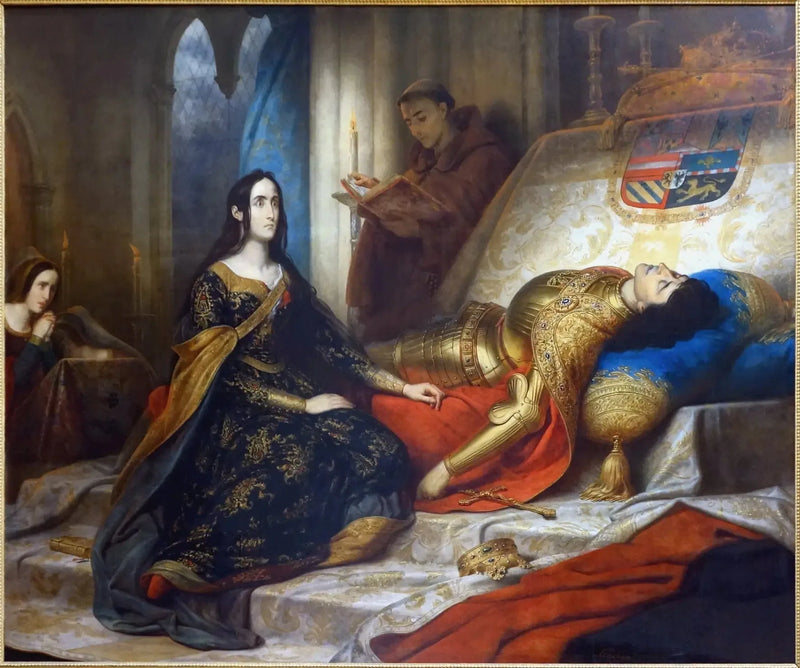 Jeanne la folle attendant la résurrection de Philippe le Beau son mari - Charles de Steuben
