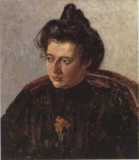 Jeanne Pissarro called Cocotte, with a bun - Camille Pissarro