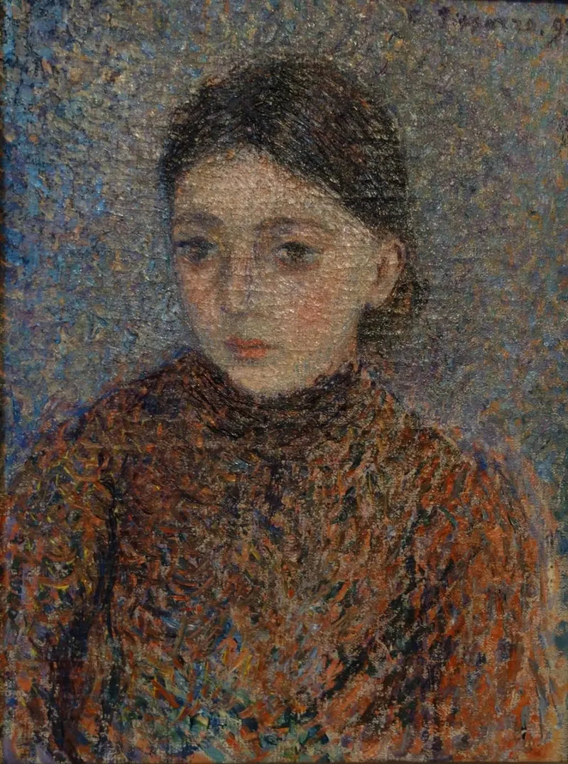 Jeanne Pissarro, known as Cocotte, in Bust - Camille Pissarro