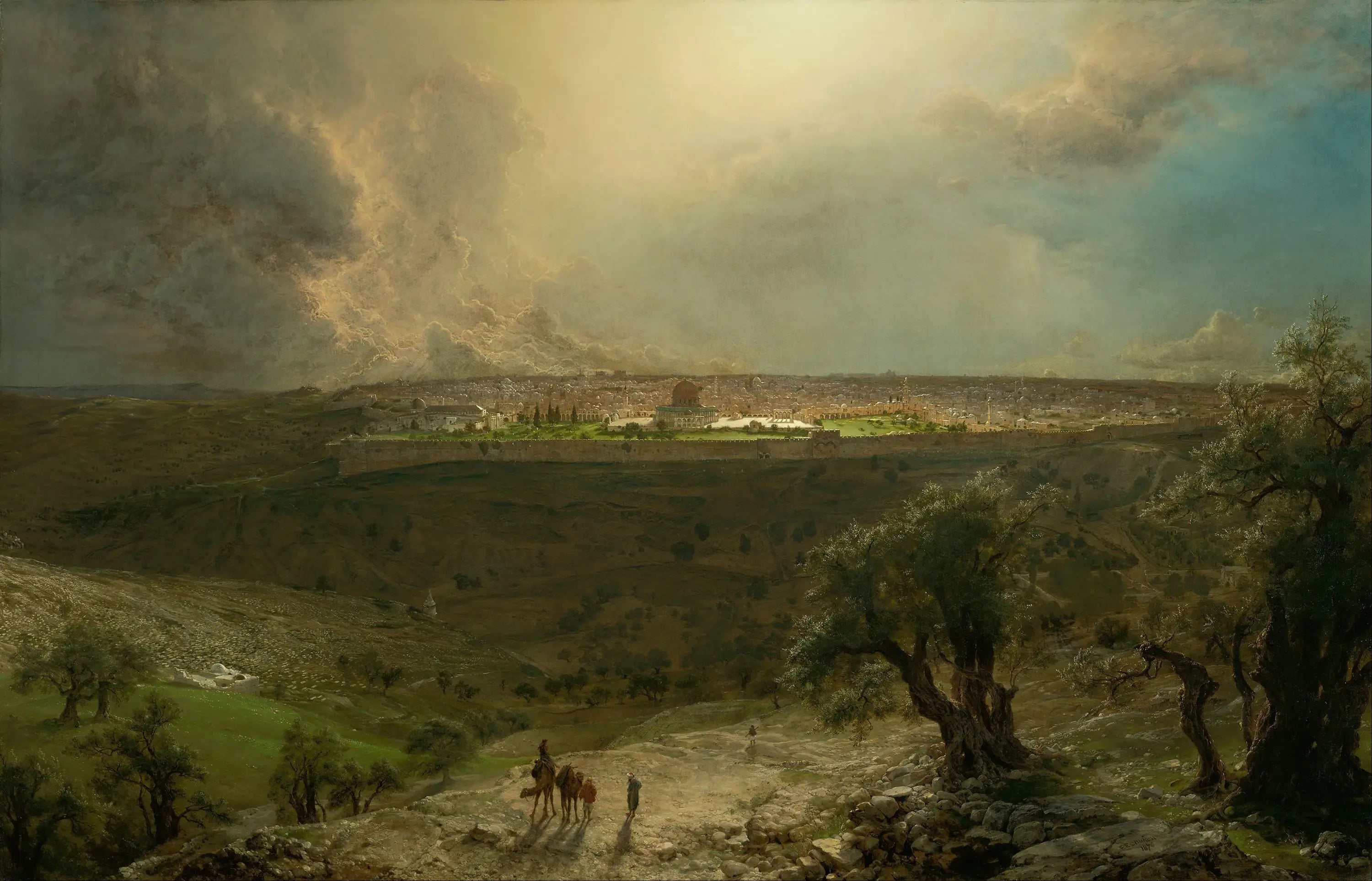 Jérusalem du mont des Oliviers - Frederic Edwin Church - Alpha Reproduction