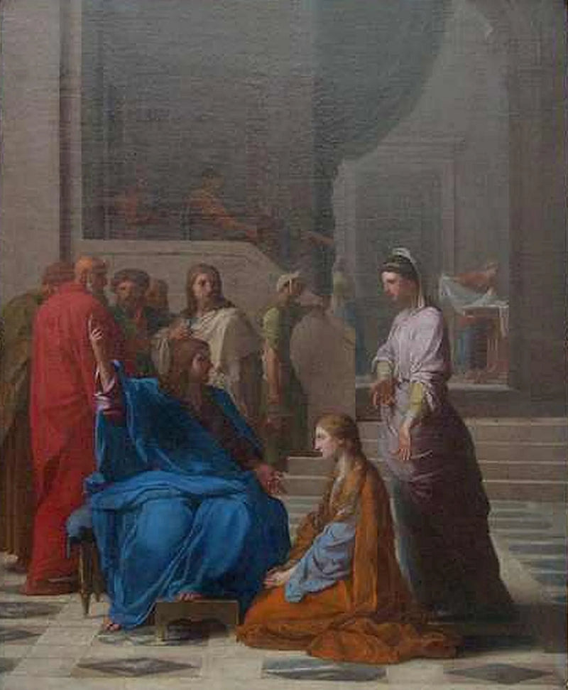 Jesus with Martha and Mary - Eustache Le Sueur
