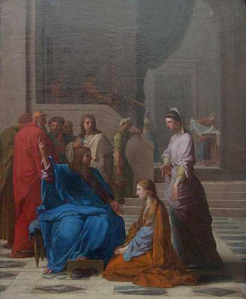 Jesus with Martha and Mary - Eustache Le Sueur