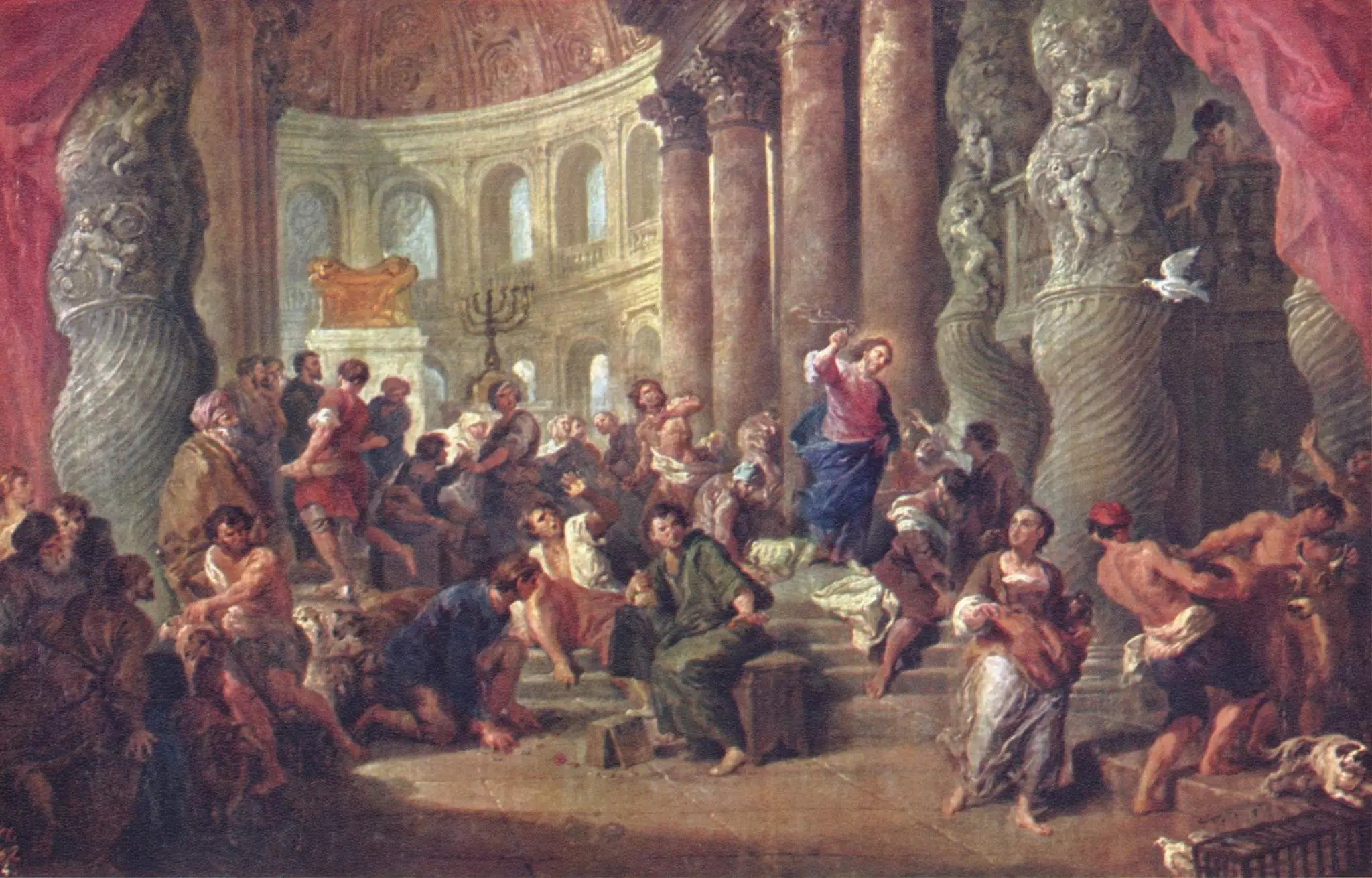 Jésus Christ chasse les marchands du Temple - Giovanni Paolo Panini - Alpha Reproduction