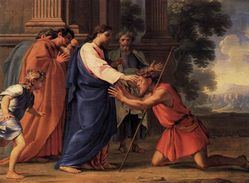 Jesus Christ Healing the Blind - Eustache Le Sueur