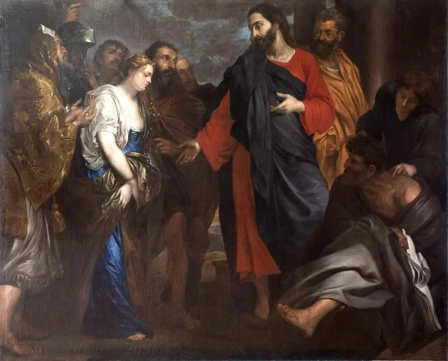 Jesus and the Woman Caught in Adultery - Antoine van Dyck