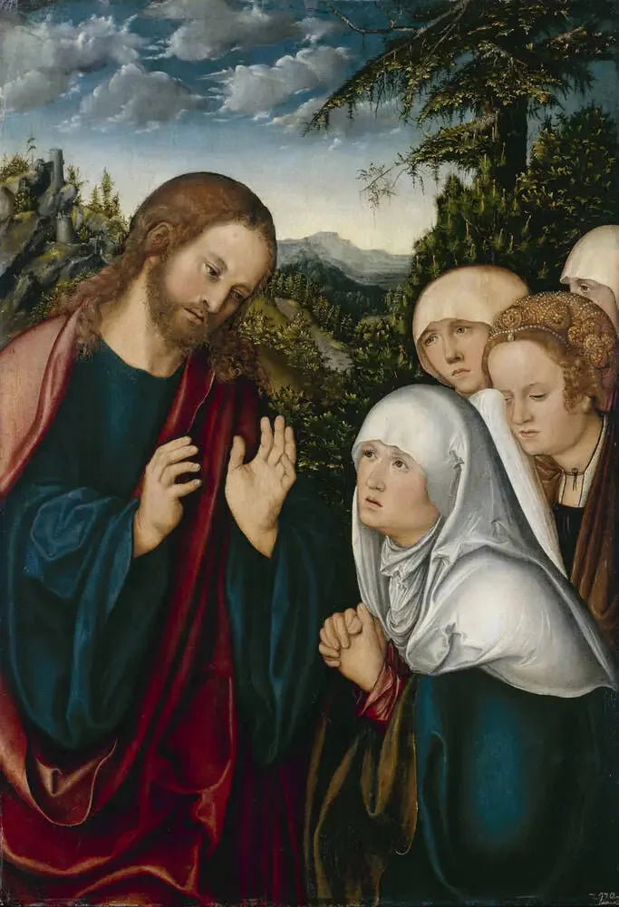 Jesus Bids Farewell to His Mother - Lucas Cranach the Elder