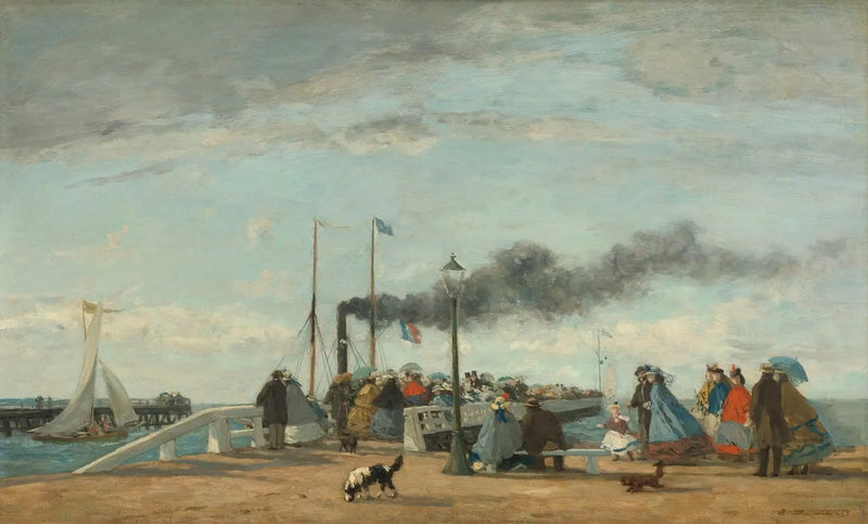 Jetty and Quay of Trouville - Eugène Boudin