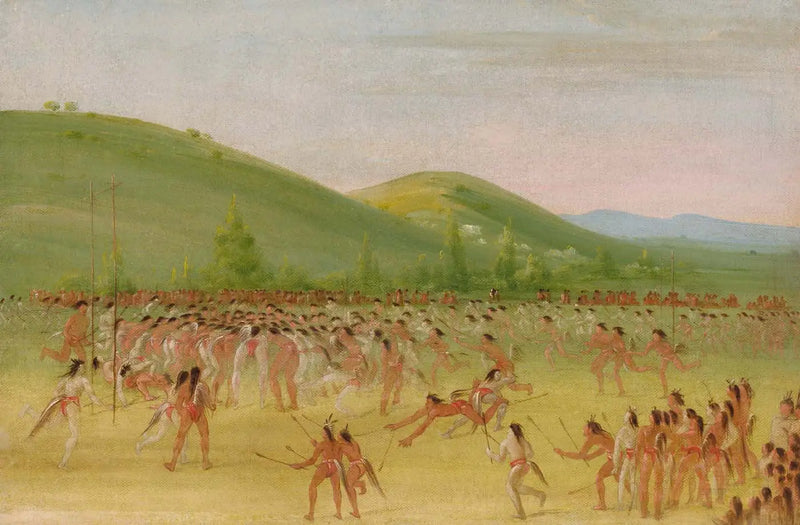 Jeu de balle des Choctaws – Ball Down - George Catlin