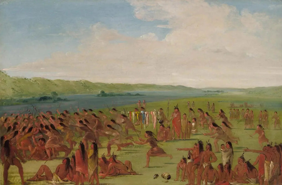 Jeu de balle des femmes, Prairie du Chien - George Catlin