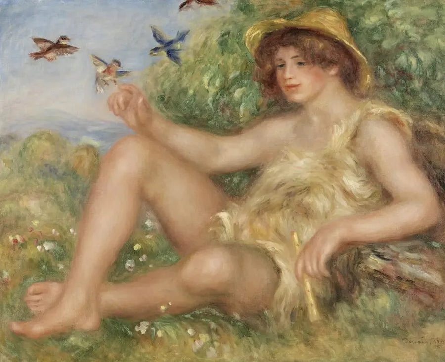 Young Shepherd at Rest (Portrait of Alexander Thurneyssen) - Pierre-Auguste Renoir