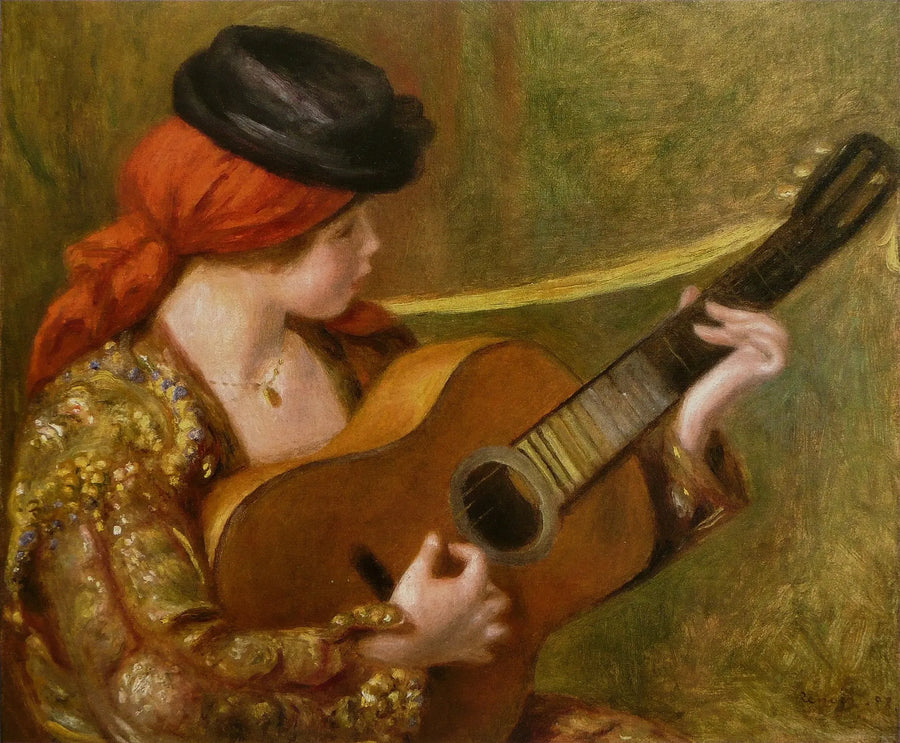 Young Spanish Woman with a Guitar - Pierre-Auguste Renoir