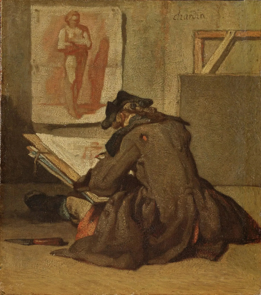 Young student drawing - Jean Siméon Chardin
