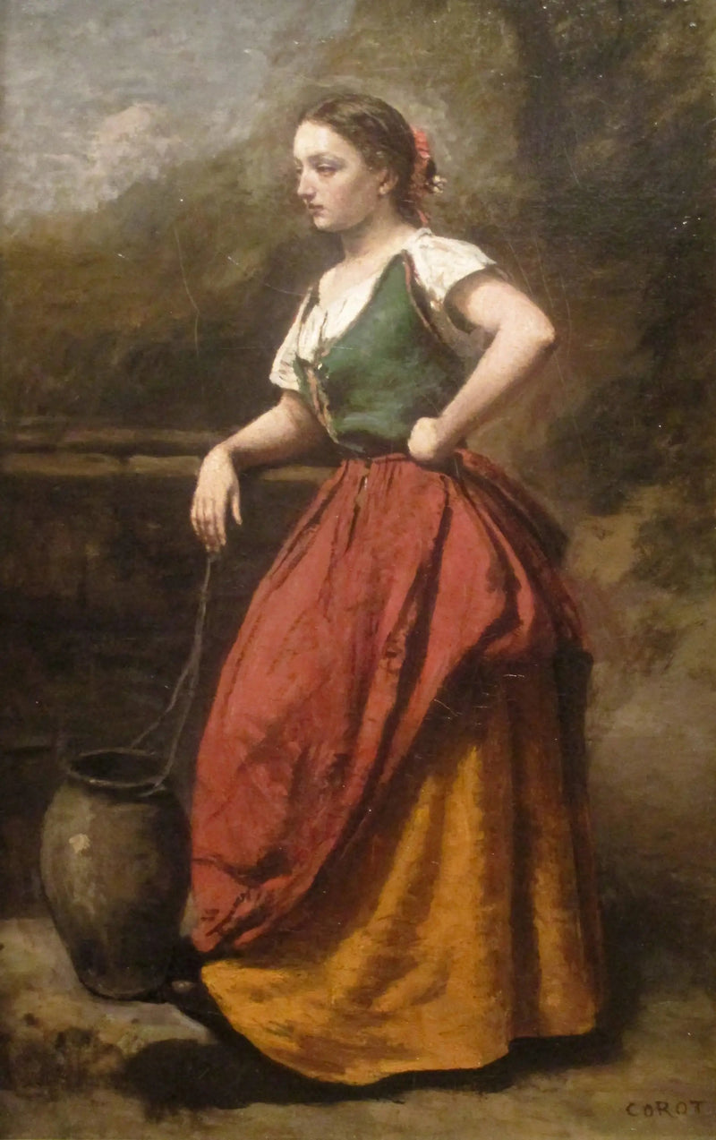 Young Woman at the Fountain - Jean-Baptiste Camille Corot