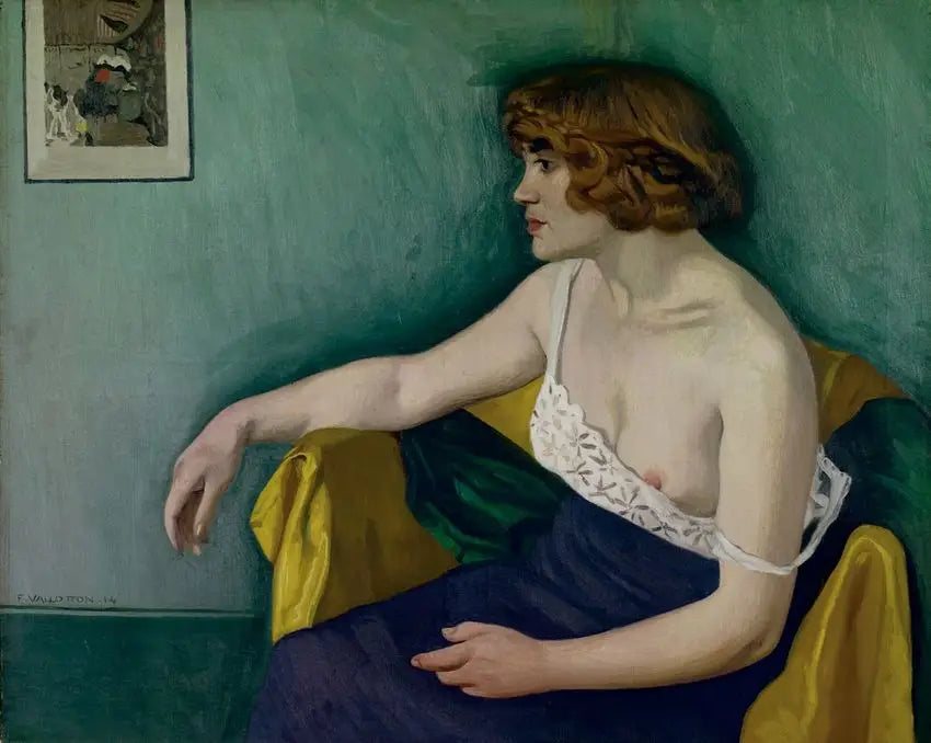 Young woman sitting in profile - Félix Vallotton
