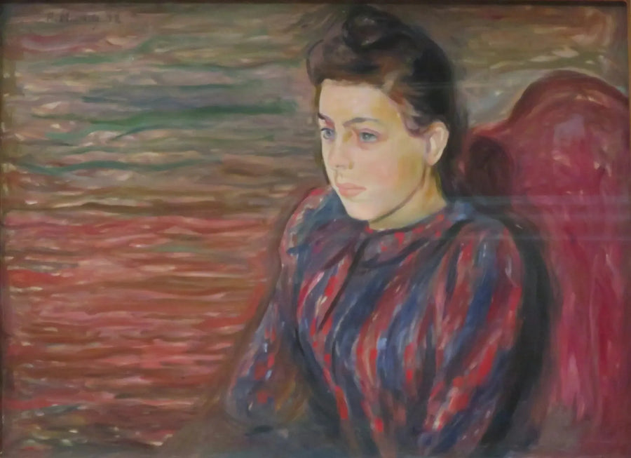 Young Woman Sitting - Edvard Munch