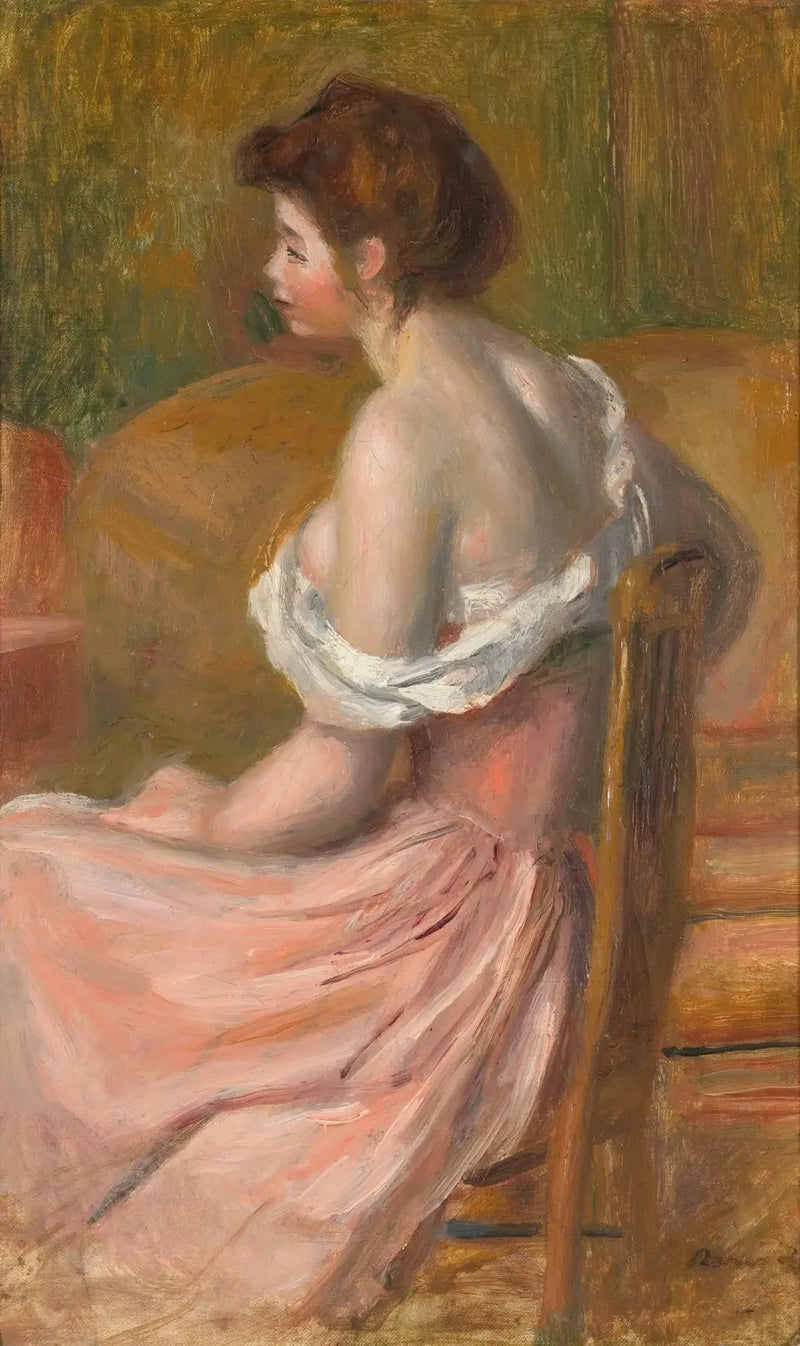Young Woman Sitting, Neck and Shoulders Exposed - Pierre-Auguste Renoir