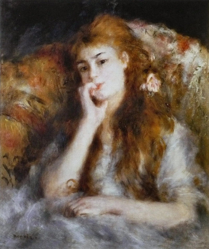 Young Woman Sitting - Pierre-Auguste Renoir