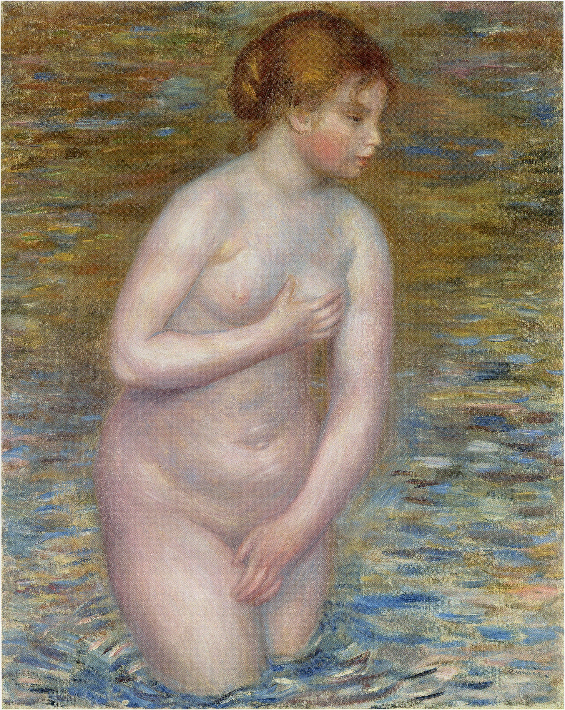 Jeune femme au bain peinte par Pierre-Auguste Renoir en 1888