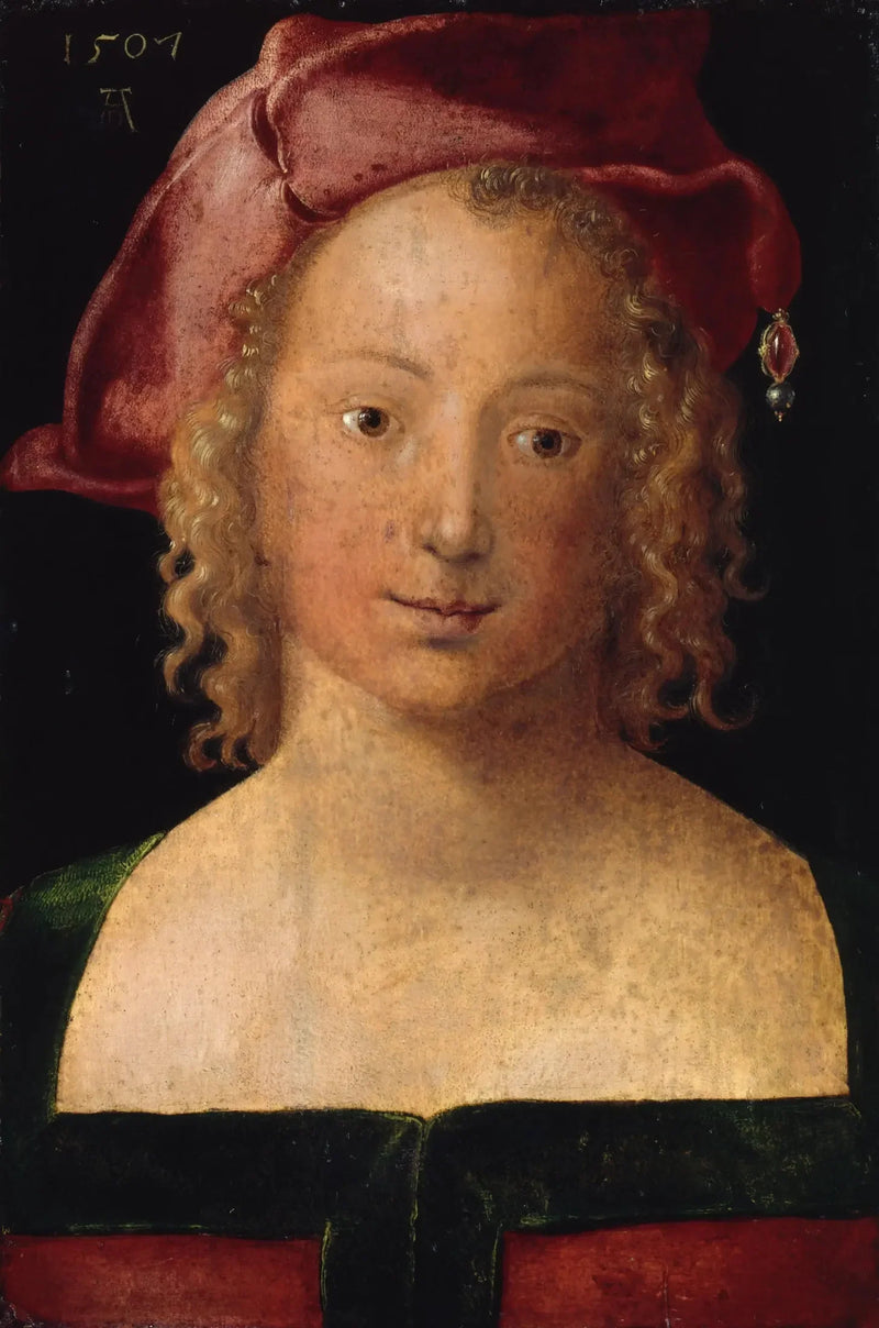 Young Woman with a Red Beret - Albrecht Dürer